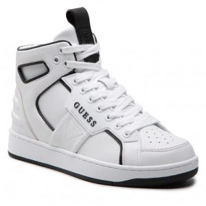 Baskets montantes blanche et noir Guess