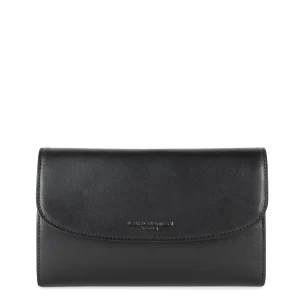 Portefeuille compagnon cuir noir Paris PM Noir Lancaster