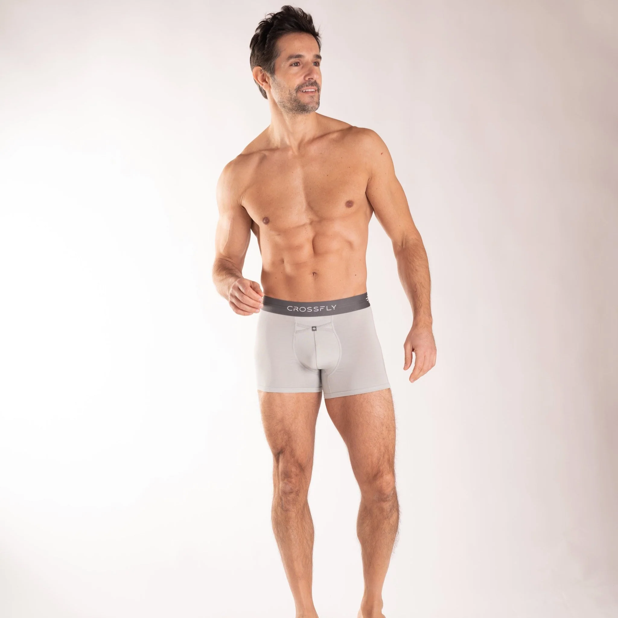 3-pack IKON X Men's 3" Trunks (Silver/Charcoal) – Image 2