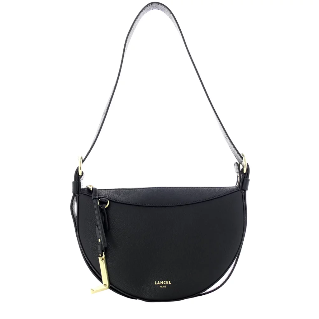 Sac demi-lune cuir Faubourg noir Lancel – Image 2