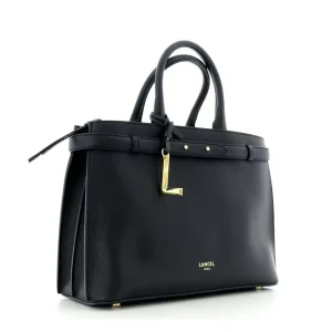 Sac à main cuir Faubourg M noir Lancel