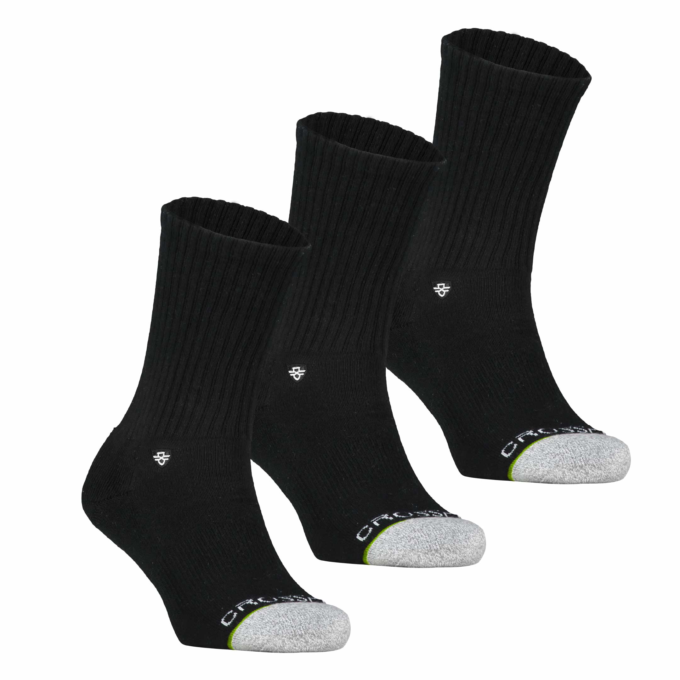 3-pack Original Men's 12" Crew Socks (Black)