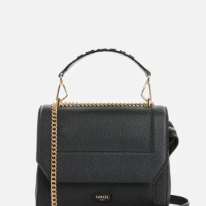 Sac à main cuir Ninon M Noir et doré Lancel