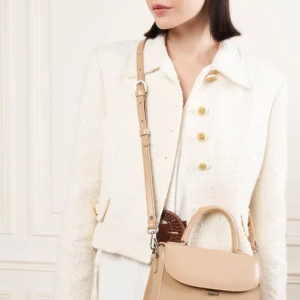 Sac à main femme Lancaster cuir Suave Even beige foncé