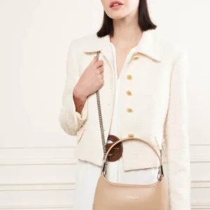 Sac à main baguette femme cuir Lancaster Suave Ace beige foncé