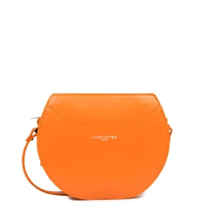 Sac à main demi lune Suave Lune cuir Lancaster orange