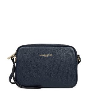 Petit sac trotteur bleu marine cuir Dune Lancaster