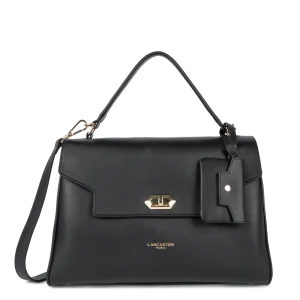 Grand sac cabas épaule femme Lancaster Mademoiselle Grace noir