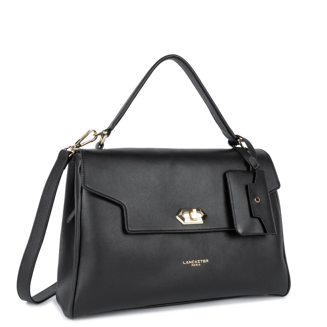 Grand sac cabas épaule femme Lancaster Mademoiselle Grace noir – Image 4