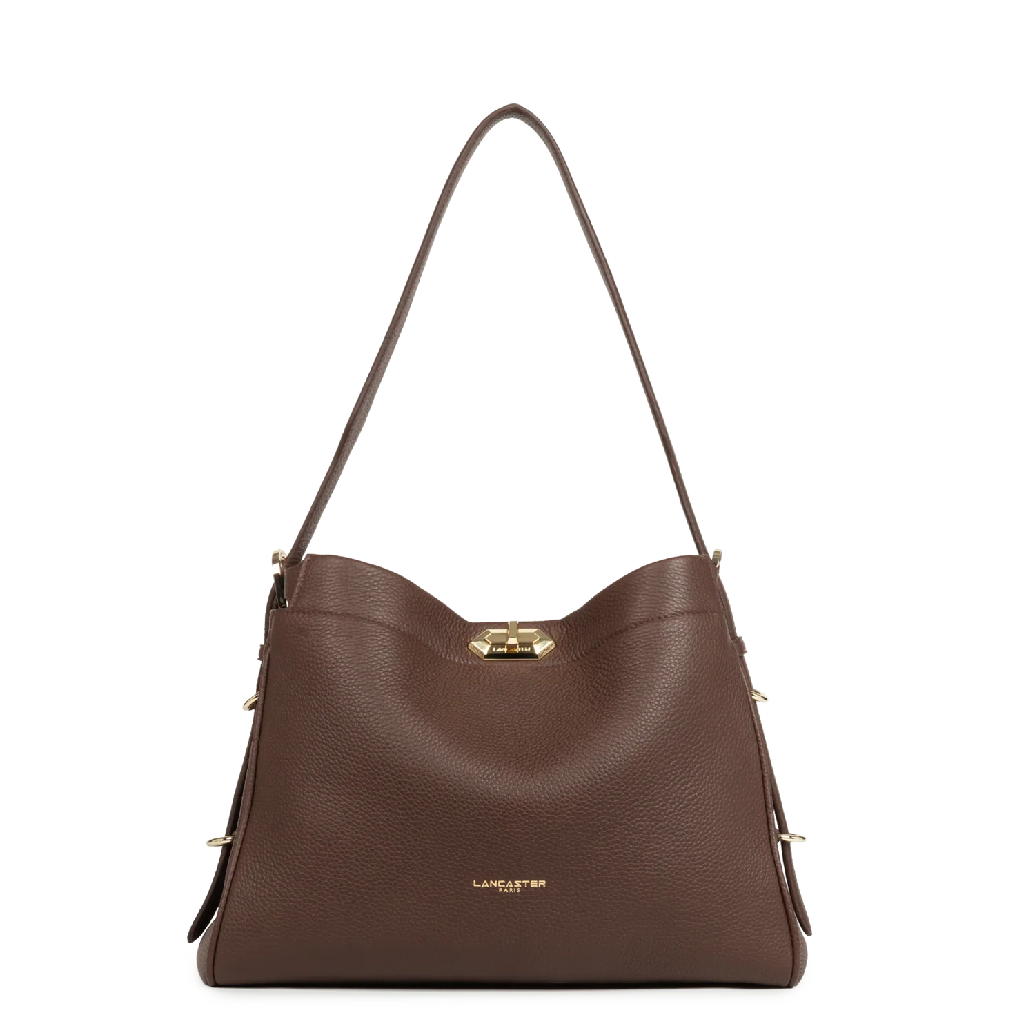 Grand sac hobo Lady Romy cuir Lancaster marron – Image 4