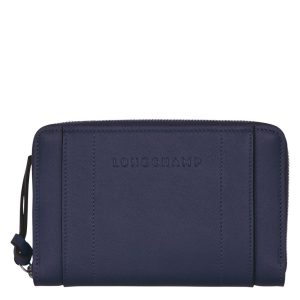 Portefeuille compact Longchamp 3D – myrtille