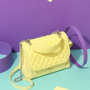 Sac à main cuir matelassé Ninon M de Lancel Mimosa