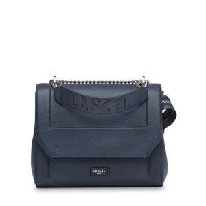 Sac à main cuir Ninon M de Lancel Bleu Pétrole