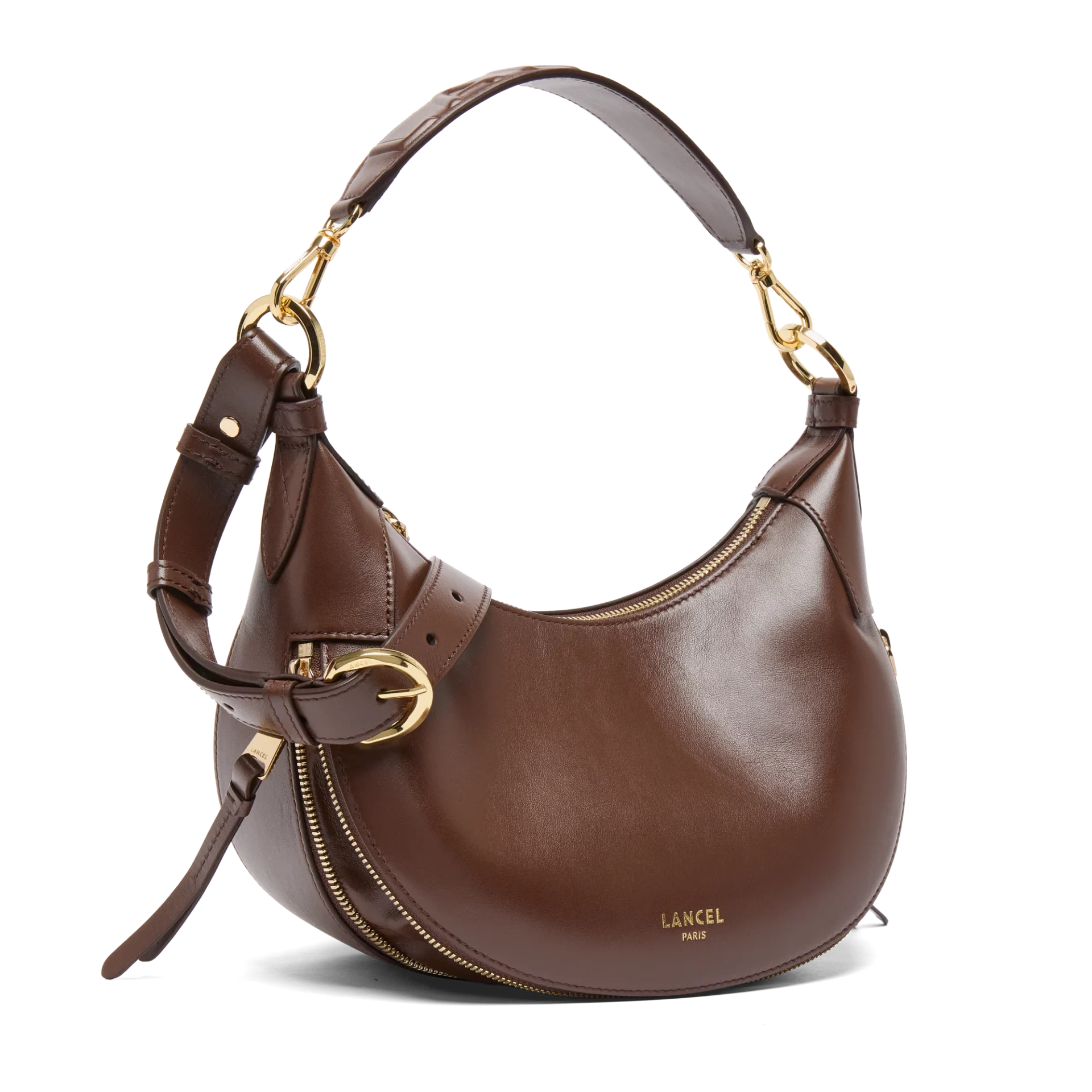 Sac à main banane Origami Lancel noix de coco