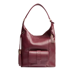 Sac hobo zippé M Premier Flirt Lancel cassis