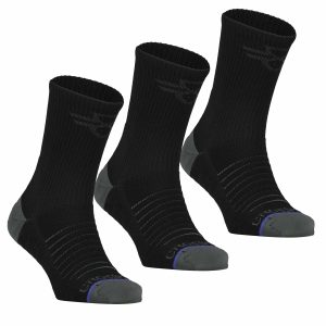3-pack Hero Pro Men's 10" Crew Socks (Black)