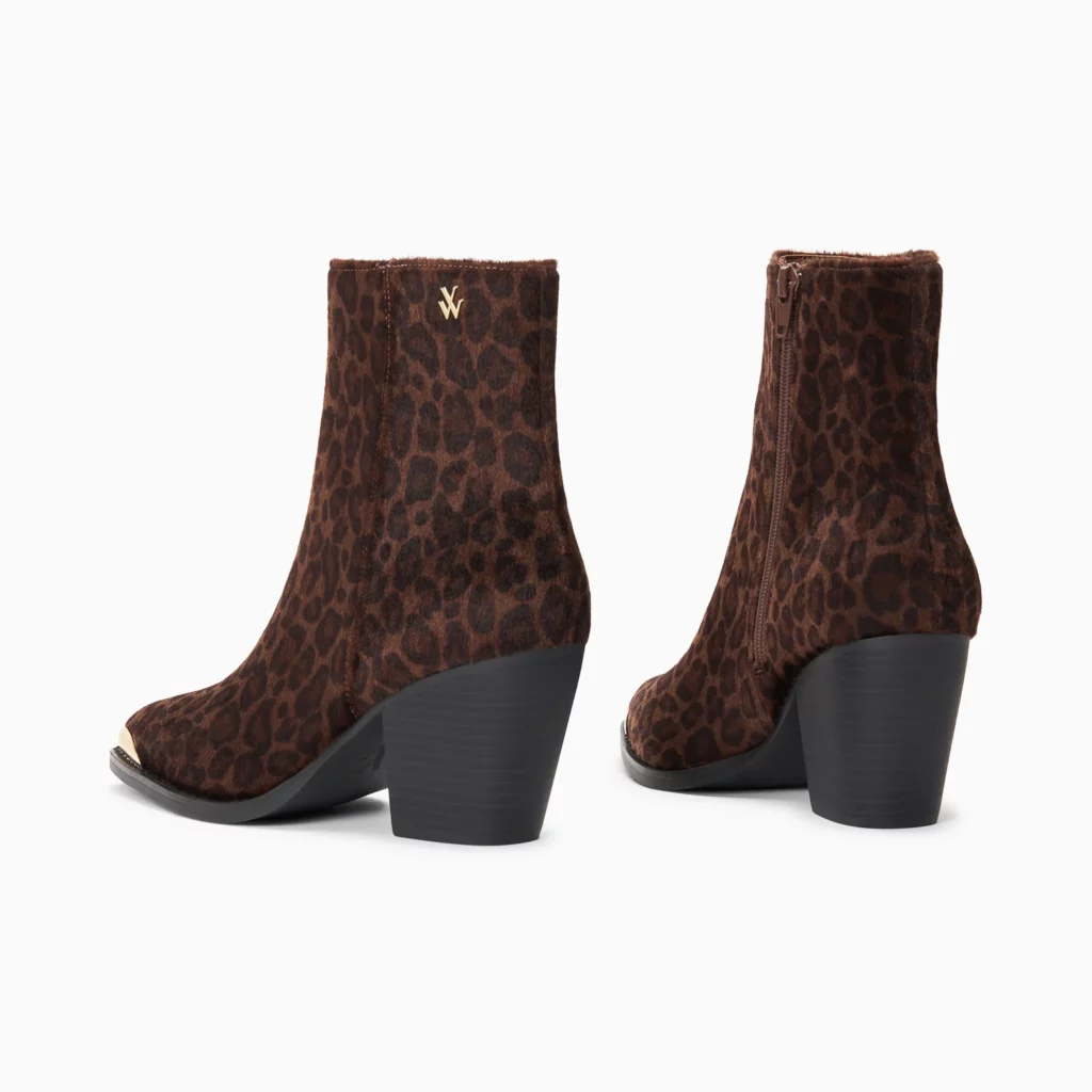Bottines santiags Amandine léopard à talon Vanessa Wu – Image 3