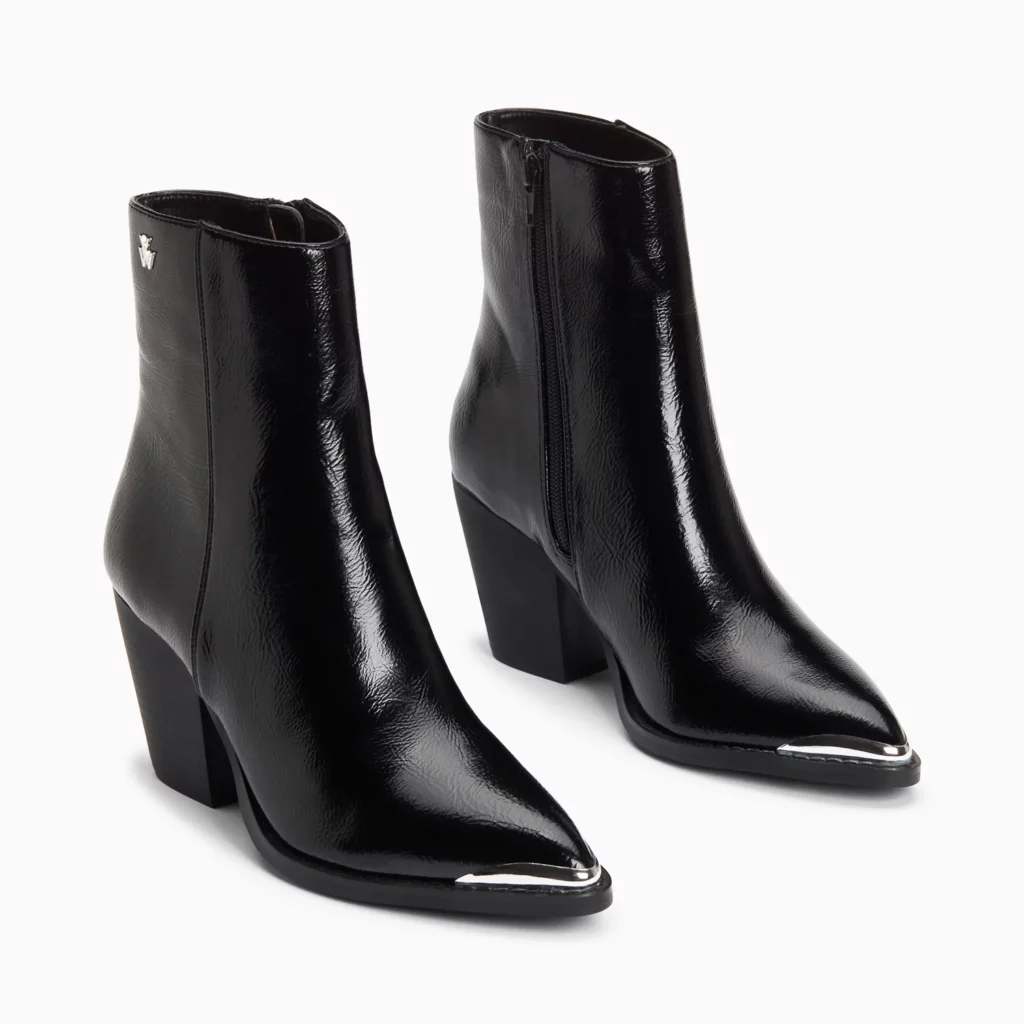 Bottines santiags Amandine noires à talon Vanessa Wu