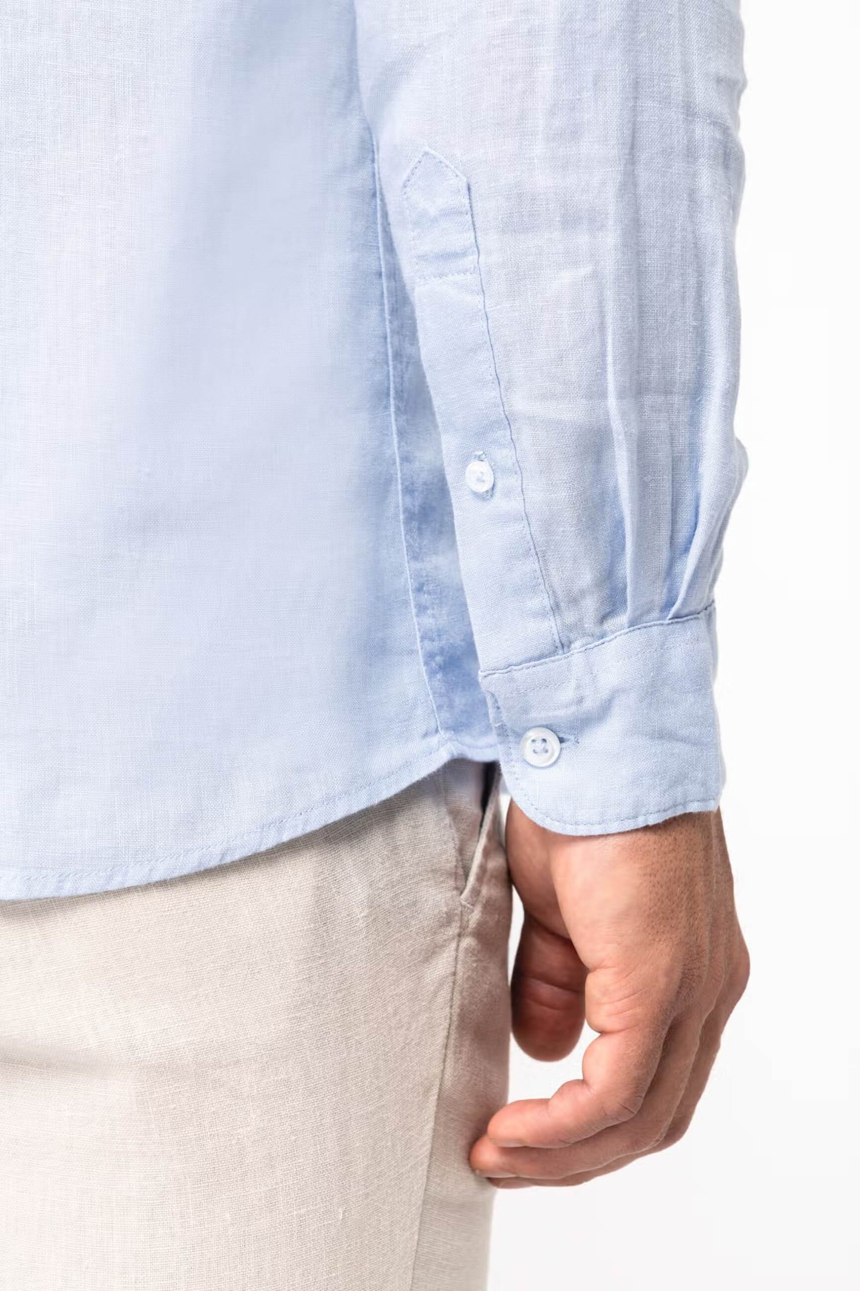Chemise Manches Longues en Lin Homme - Élégance et Confort Naturel – Image 3