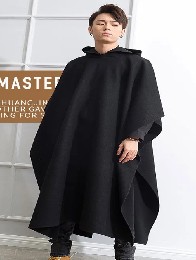Cape poncho polaire pour homme