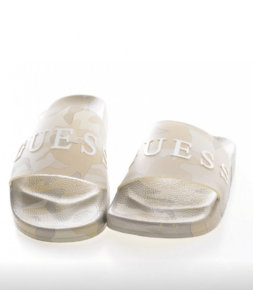 Claquettes style militaire Gris Guess Homme