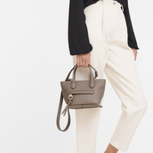 Sac à main femme S Mailbox Longchamp Taupe