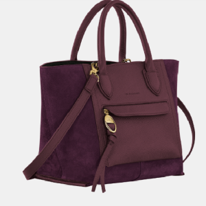 Sac à main femme Mailbox Longchamp bordeaux bi-matière