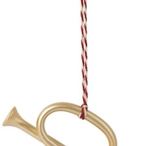 Ornement en métal doré / Trompette