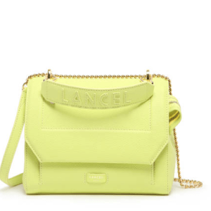 Sac ninon M Citron cuir Vert doré Lancel