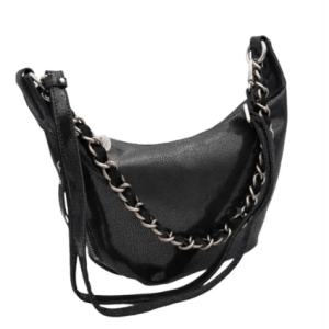 Sac besace Rubina BB cuir noir Mila Louise