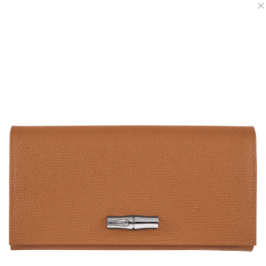 Portefeuille Long À Rabat Roseau Longchamp – naturel
