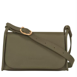 Sac bandoulière à rabat Le Foulonné Longchamp M kaki