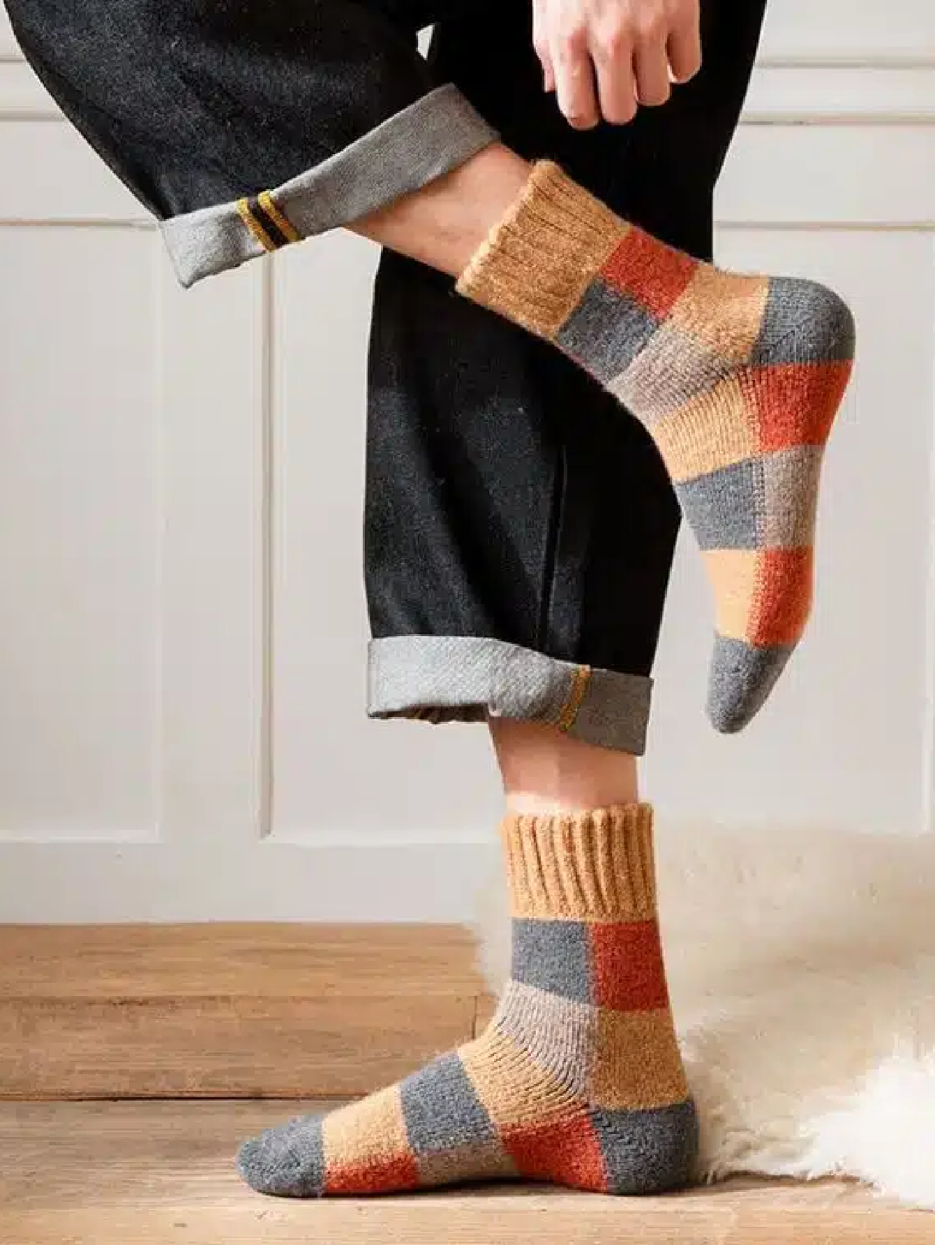 Chaussettes en laine polaire pour homme – Image 4