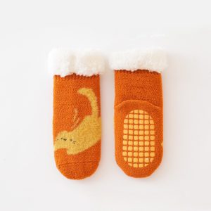 Chaussettes polaires pour bébé orange