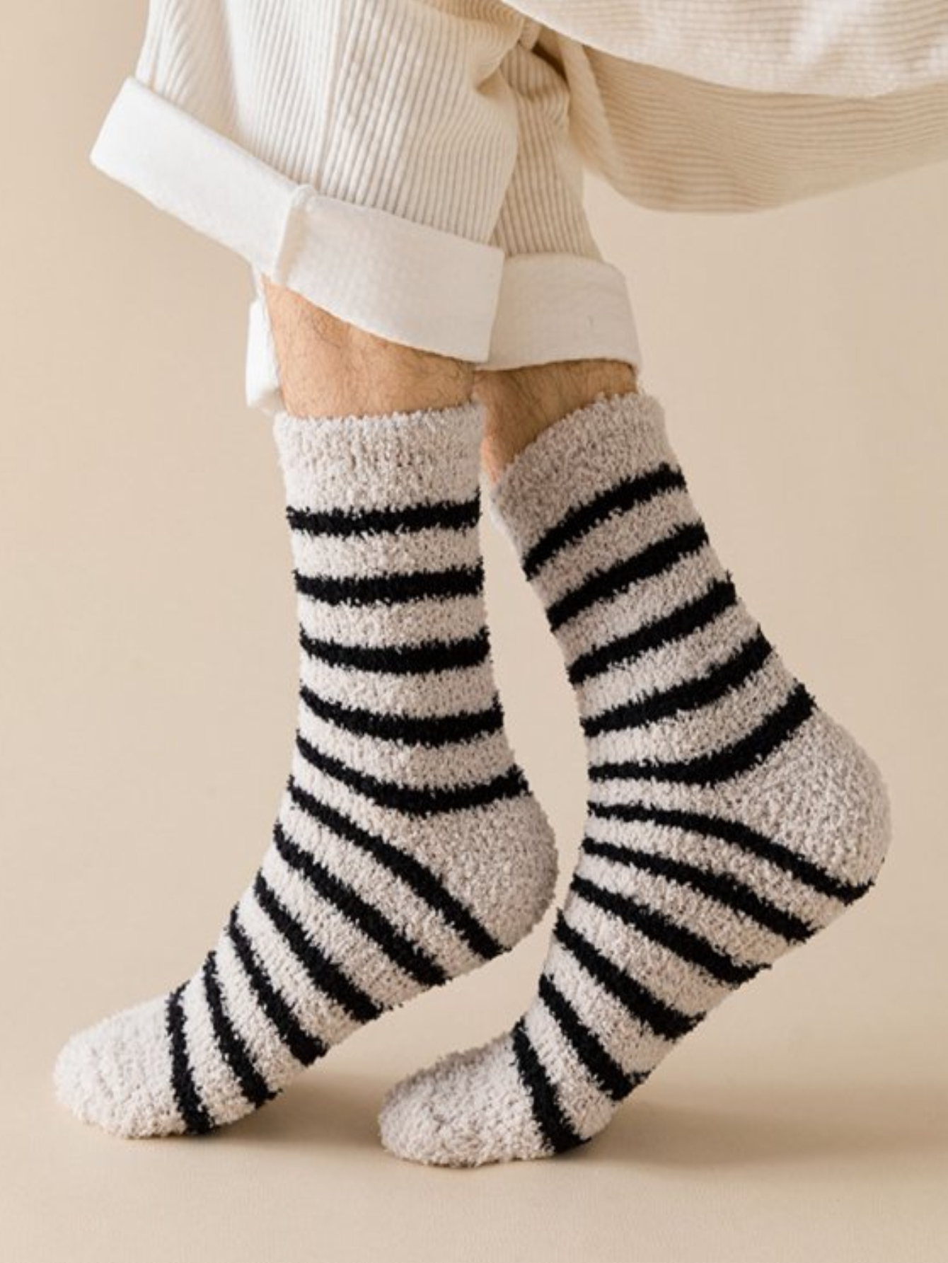 Chaussettes d’intérieur en laine polaire extra chaude pour homme – Image 2