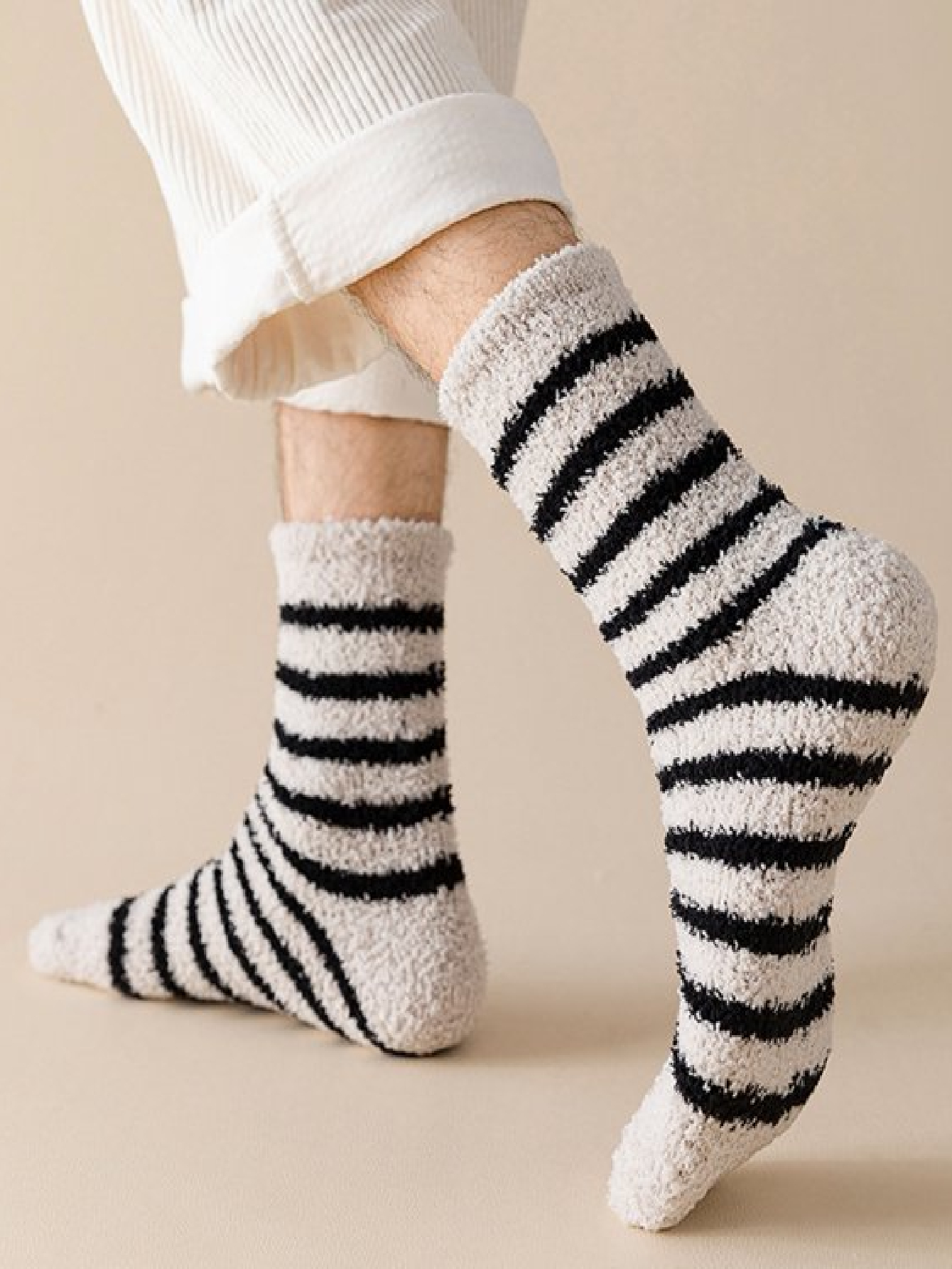 Chaussettes d’intérieur en laine polaire extra chaude pour homme – Image 5