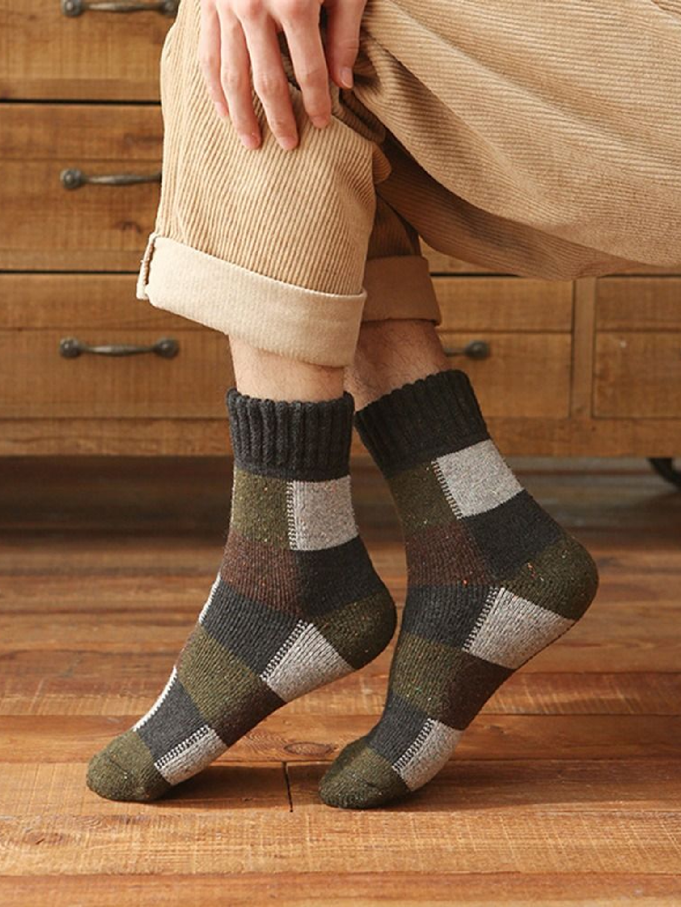 Chaussettes en laine polaire pour homme – Image 2