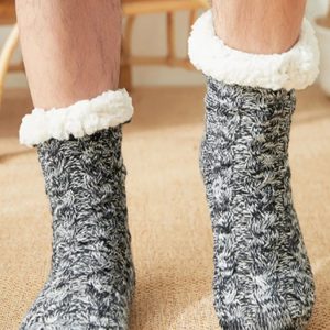 Chaussettes d’intérieur en polaire pour homme