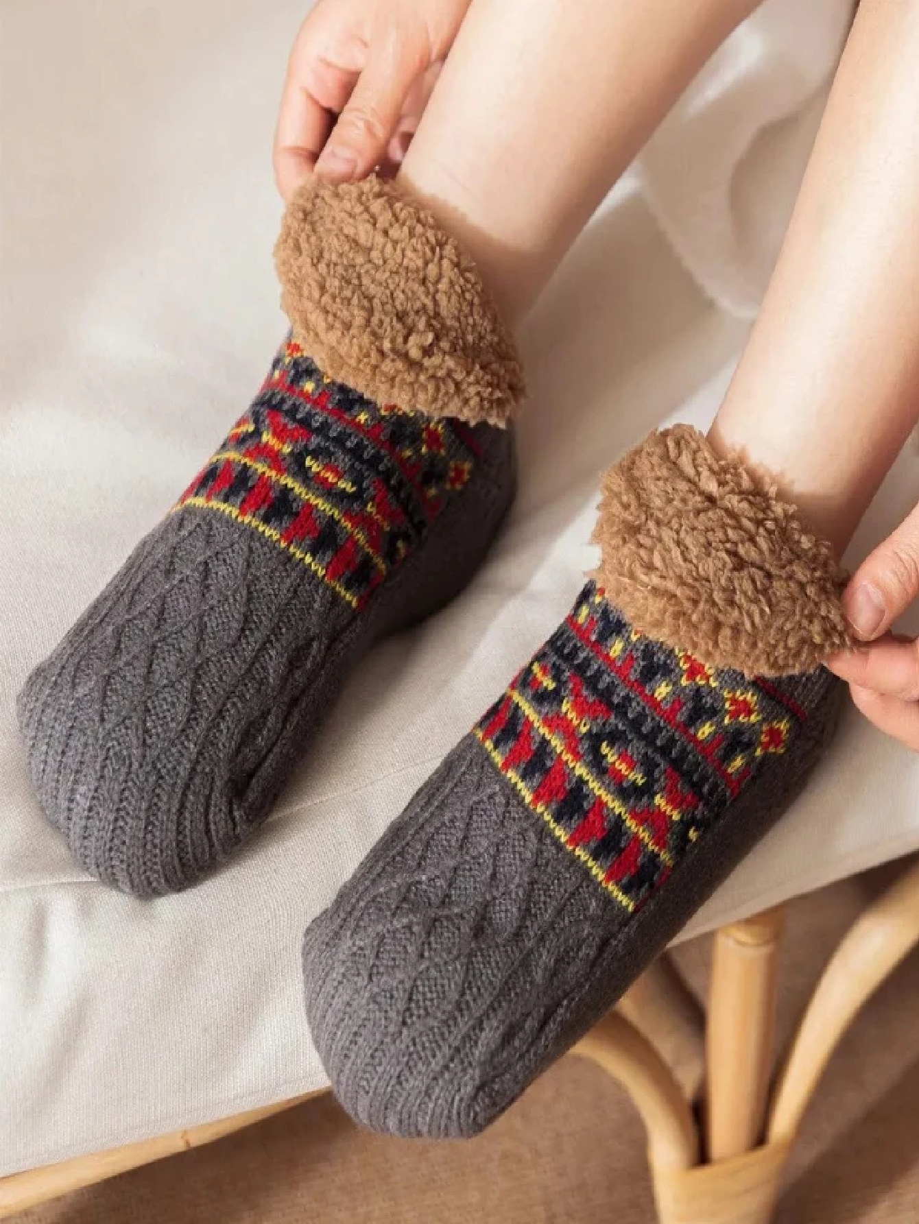 Chaussons chaussettes polaires pour homme – Image 3