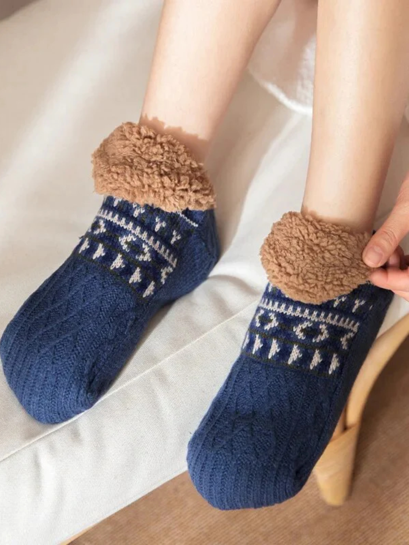 Chaussons chaussettes polaires pour homme