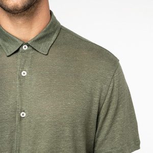 Chemise à Manches Courtes en Lin pour Homme