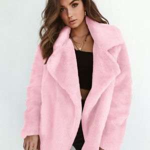 Veste polaire peluche pour femme
