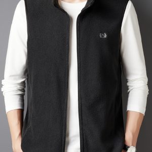 Gilet polaire noir pour homme