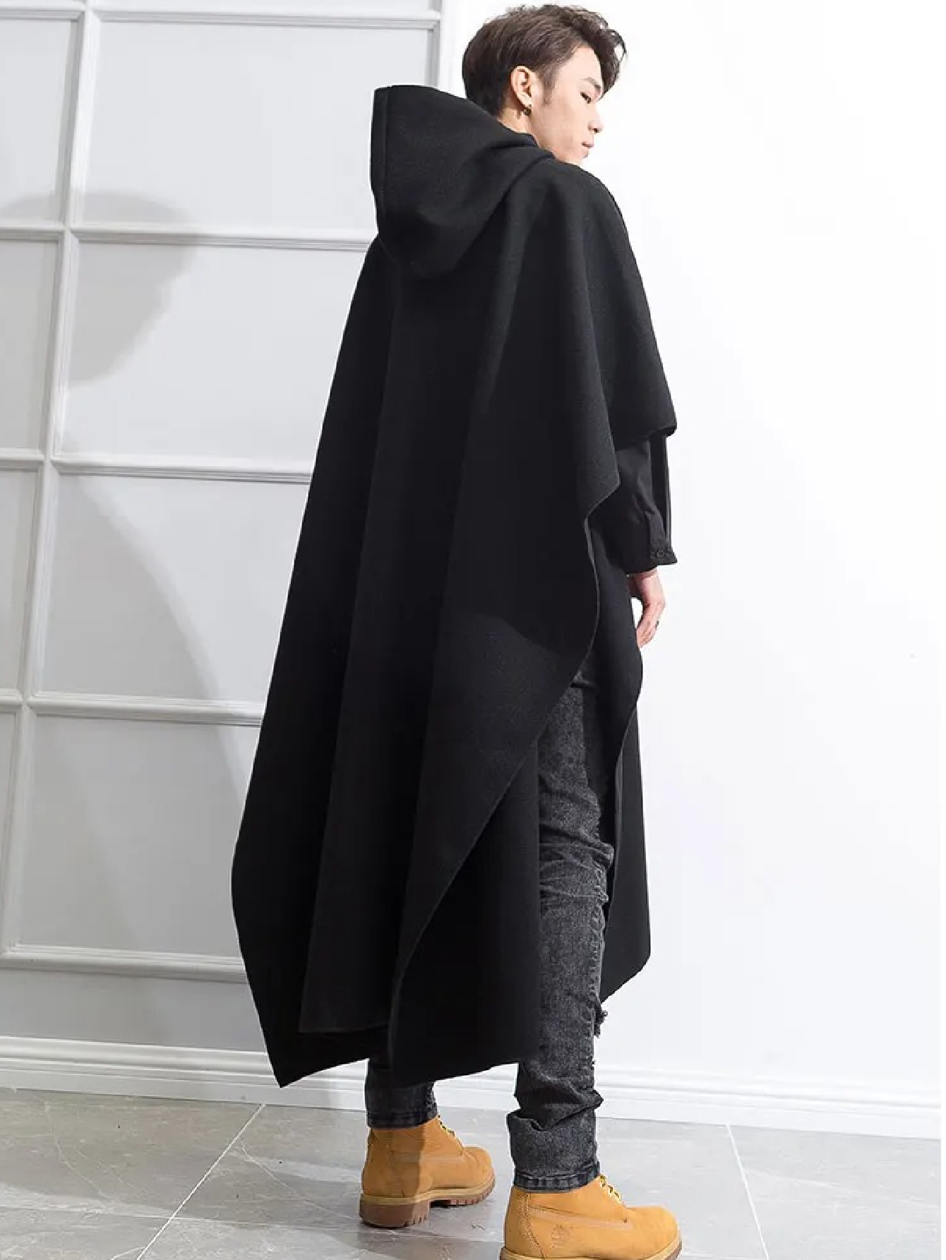 Cape poncho polaire pour homme – Image 3