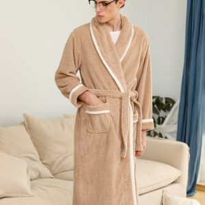 Peignoir de bain en polaire pour homme