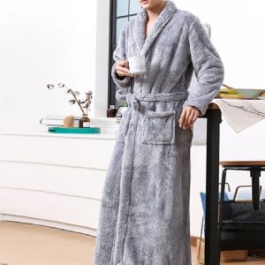 Peignoir polaire chaud pour homme