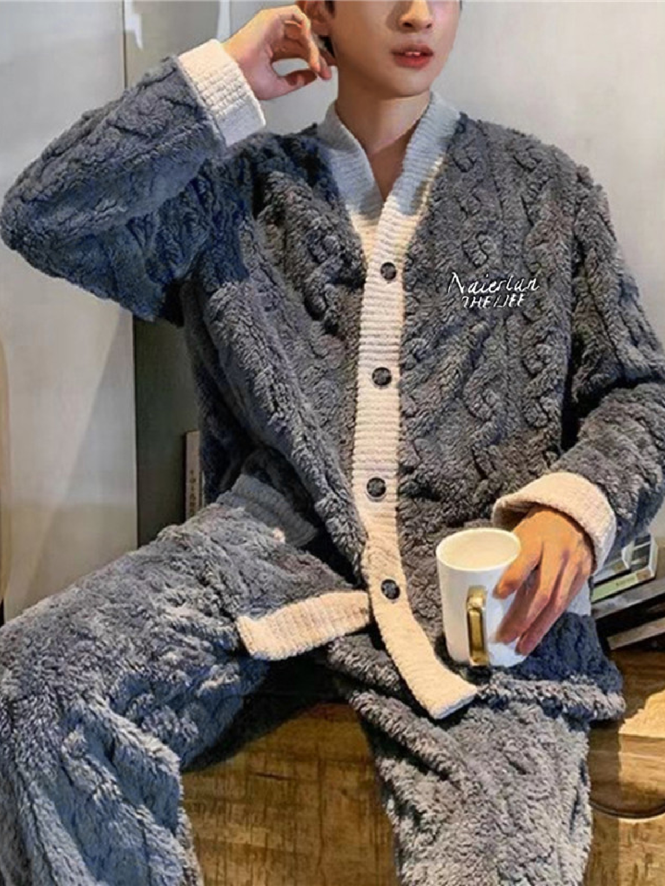 Pyjama polaire d’hiver pour homme – Image 2