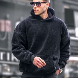 Pull polaire pour homme avec poche