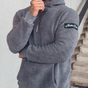 Pull polaire pour homme gris