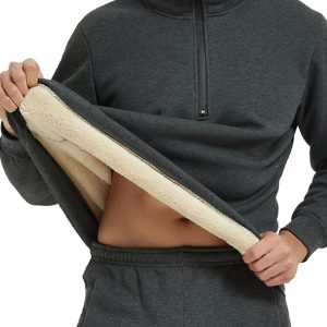 Pull polaire pour homme demi-zip